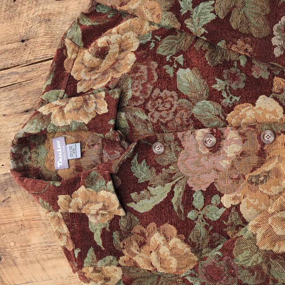 90's VNTG Floral Tapestry Jacket